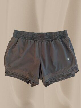 AVIA Athletic Running Shorts with Bike Liner Sage Green Athleisure (Sz Med)